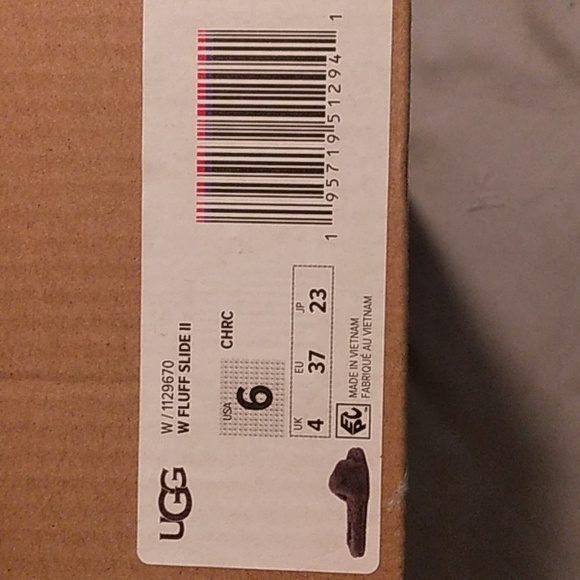 UGG FLUFF SLIDE 11 ,SIZE 6 color chrc. - Picture 2 of 2